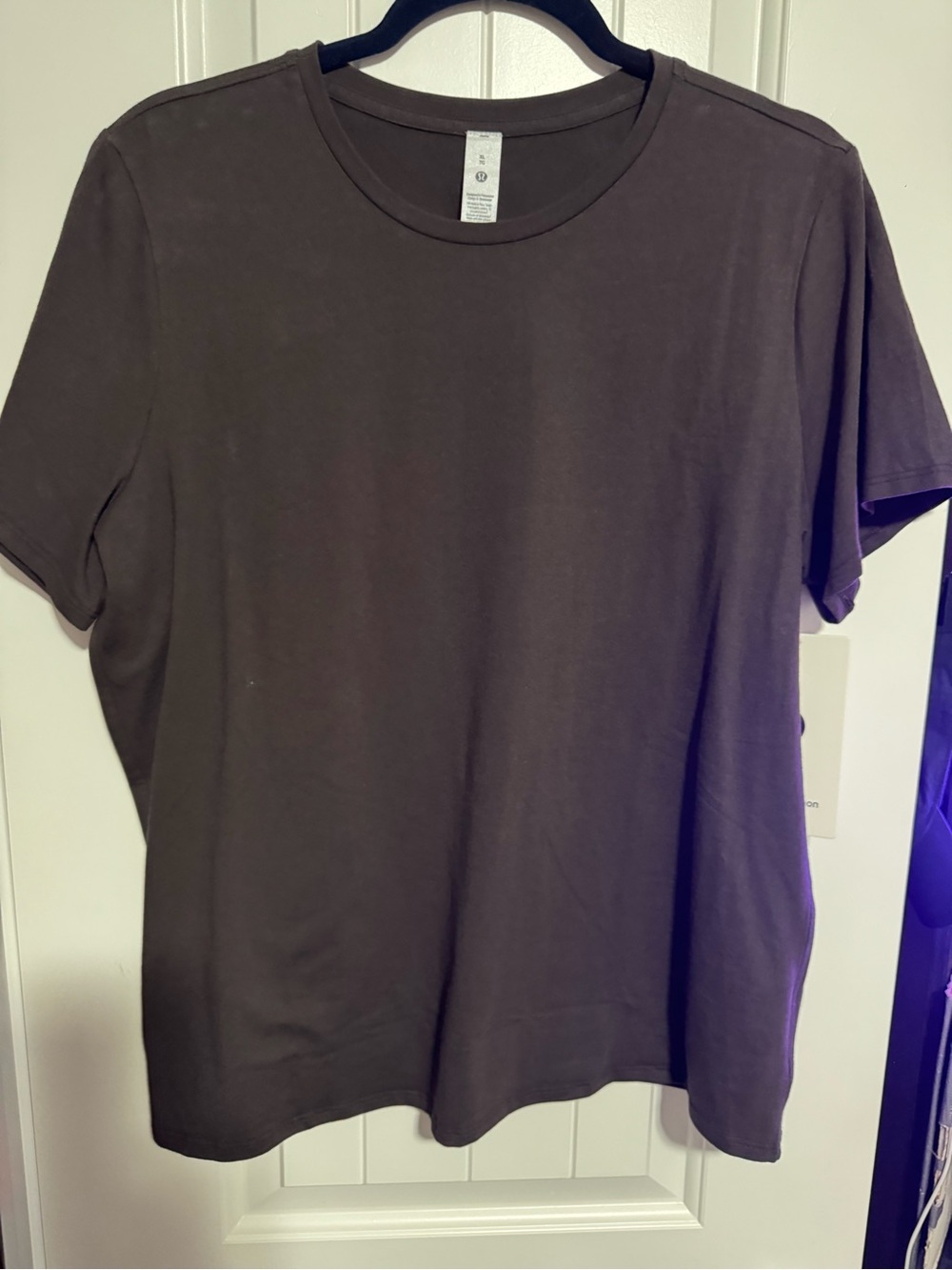 Lululemon Organic cotton Crew Neck Tee - espresso Brown -sz xl